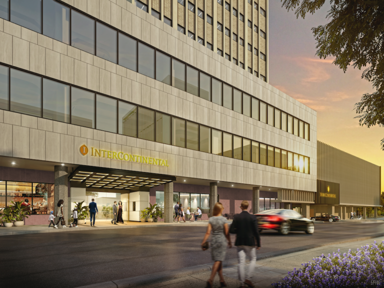exterior of a hotel representing the new InterContinental San Antonio