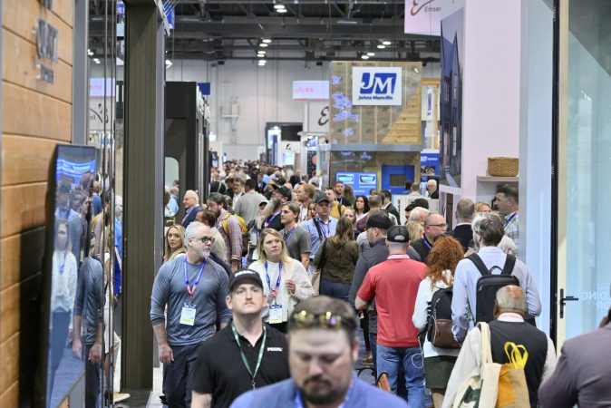 This is a photo of the International Builders' Show floor.