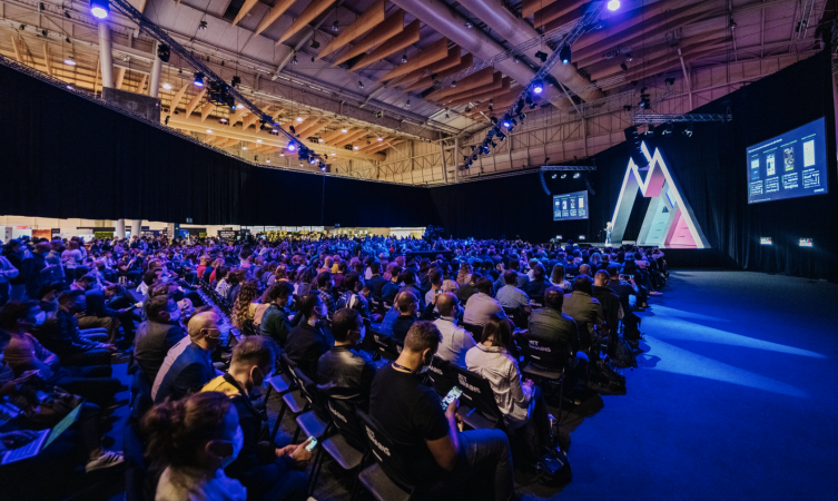 people in an audience at Web Summit 2021