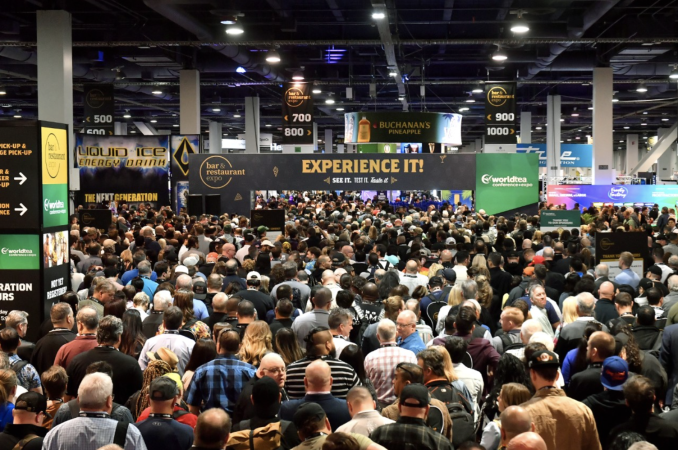 crowded show floor at Questex's Bar & Restaurant Expo