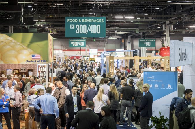 crowded show floor
