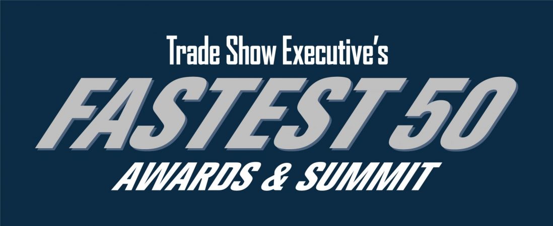 Fastest 50 Awards & Summit logo on a blue background